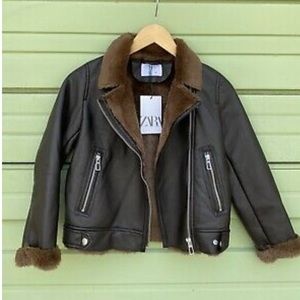 Zara girls  faux leather